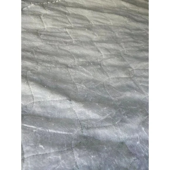 Vintage 70s Dahlia Flower Spring Blue Purple Cottagecore Bedspread Comforter Bla